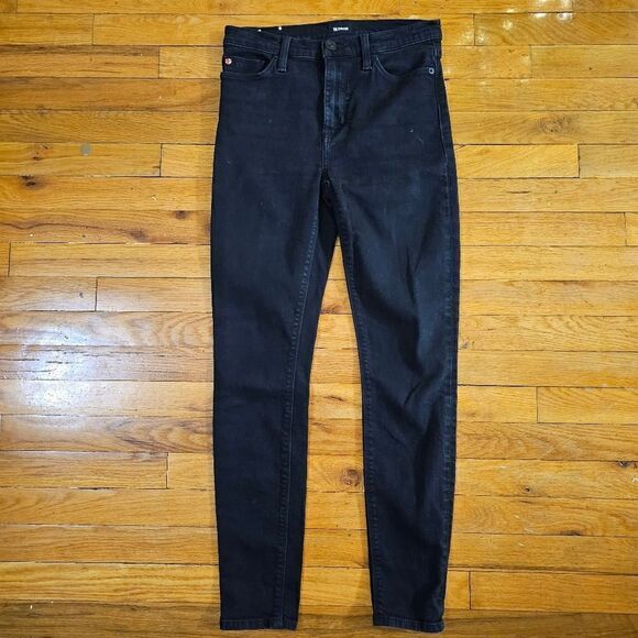 Hudson Womens Black Cotton Blend Dark Wash Pockets Denim Skinny Leg Jeans 27 - Picture 4 of 13